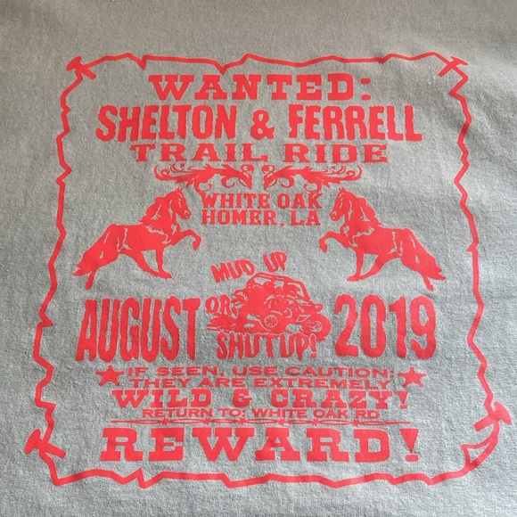 Unisex Medium Port & Co. Shelton & Ferrel Trail Ride Gray Medium T Shirt EUC - Picture 4 of 8